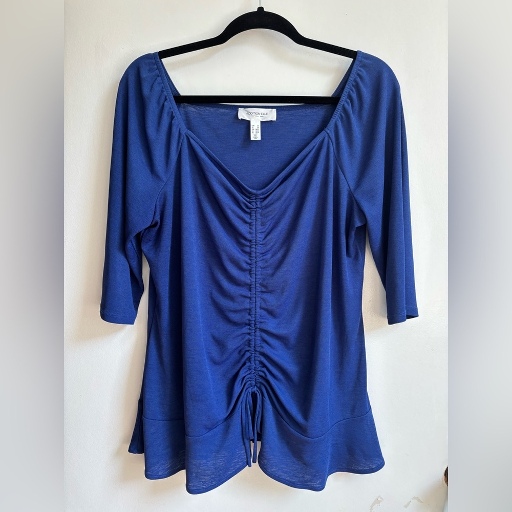 Addition Elle Royal Blue Ruched Blouse